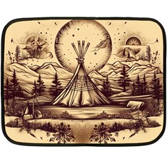 Nation Indian Native Indigenous Two Sides Fleece Blanket (mini) by Ravend