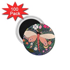 Bug Nature Flower Dragonfly 1 75  Magnets (100 Pack)  by Ravend