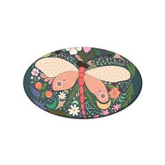 Bug Nature Flower Dragonfly Sticker Oval (10 Pack) by Ravend