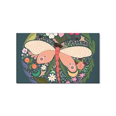 Bug Nature Flower Dragonfly Sticker Rectangular (10 Pack) by Ravend