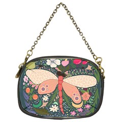 Bug Nature Flower Dragonfly Chain Purse (one Side)