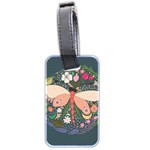 Bug Nature Flower Dragonfly Luggage Tag (two sides) Front