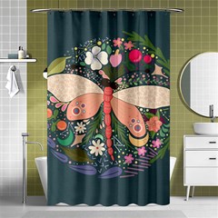 Bug Nature Flower Dragonfly Shower Curtain 48  X 72  (small)  by Ravend