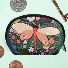 Bug Nature Flower Dragonfly Accessory Pouch (large) by Ravend