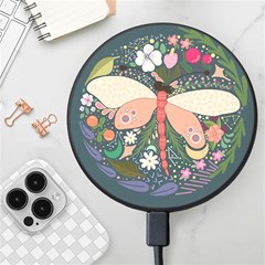 Bug Nature Flower Dragonfly Wireless Fast Charger(black) by Ravend