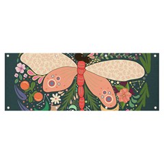 Bug Nature Flower Dragonfly Banner And Sign 8  X 3  by Ravend