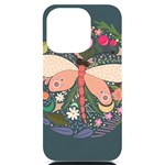 Bug Nature Flower Dragonfly iPhone 14 Pro Black UV Print Case Front