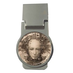 Cyborg Robot Future Drawing Poster Money Clips (round)  by Ravend