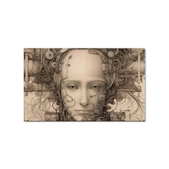 Cyborg Robot Future Drawing Poster Sticker (rectangular) by Ravend