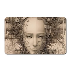 Cyborg Robot Future Drawing Poster Magnet (rectangular) by Ravend