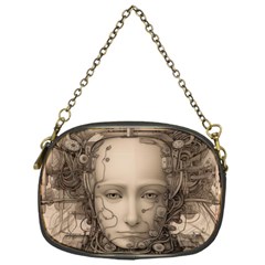 Cyborg Robot Future Drawing Poster Chain Purse (one Side)