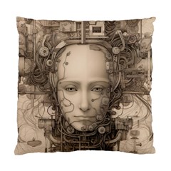 Cyborg Robot Future Drawing Poster Standard Cushion Case (two Sides) by Ravend