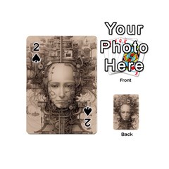 Cyborg Robot Future Drawing Poster Playing Cards 54 Designs (mini) by Ravend