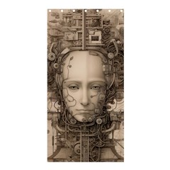 Cyborg Robot Future Drawing Poster Shower Curtain 36  X 72  (stall)  by Ravend