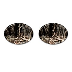 Tree Nature Landscape Forest Cufflinks (oval) by Ravend