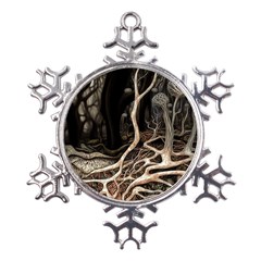 Tree Nature Landscape Forest Metal Large Snowflake Ornament