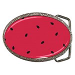 Minimalist Summer Watermelon Wallpaper Belt Buckles Front