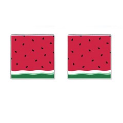 Minimalist Summer Watermelon Wallpaper Cufflinks (square)