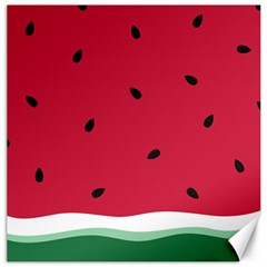 Minimalist Summer Watermelon Wallpaper Canvas 16  X 16  by Ravend