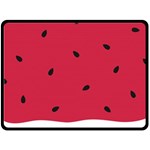 Minimalist Summer Watermelon Wallpaper Two Sides Fleece Blanket (Large) 80 x60  Blanket Front