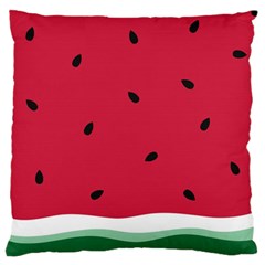 Minimalist Summer Watermelon Wallpaper Standard Premium Plush Fleece Cushion Case (one Side) by Ravend