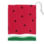 Minimalist Summer Watermelon Wallpaper Drawstring Pouch (4XL) Front