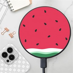 Minimalist Summer Watermelon Wallpaper Wireless Fast Charger(black) by Ravend