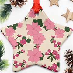 Floral Vintage Flowers Ornament (star)