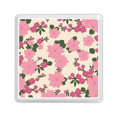 Floral Vintage Flowers Memory Card Reader (square)