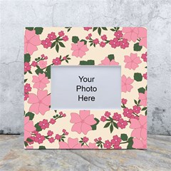 Floral Vintage Flowers White Box Photo Frame 4  X 6 