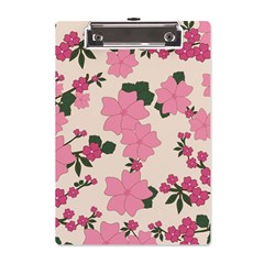 Floral Vintage Flowers A5 Acrylic Clipboard