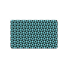 Mazipoodles Blue Donuts Polka Dot Magnet (name Card) by Mazipoodles