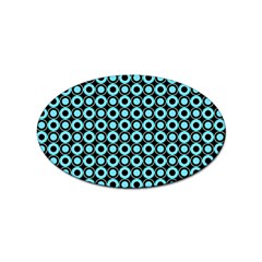 Mazipoodles Blue Donuts Polka Dot Sticker Oval (10 Pack) by Mazipoodles