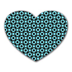 Mazipoodles Blue Donuts Polka Dot Heart Mousepad