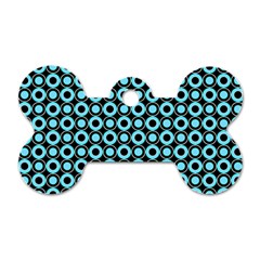 Mazipoodles Blue Donuts Polka Dot Dog Tag Bone (one Side) by Mazipoodles