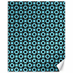 Mazipoodles Blue Donuts Polka Dot Canvas 11  X 14  by Mazipoodles