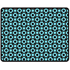 Mazipoodles Blue Donuts Polka Dot Fleece Blanket (medium)