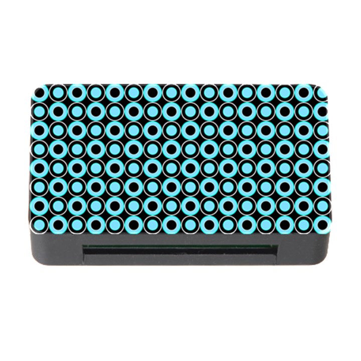 Mazipoodles Blue Donuts Polka Dot Memory Card Reader with CF