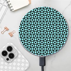 Mazipoodles Blue Donuts Polka Dot Wireless Fast Charger(white) by Mazipoodles