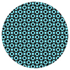 Mazipoodles Blue Donuts Polka Dot Round Trivet by Mazipoodles