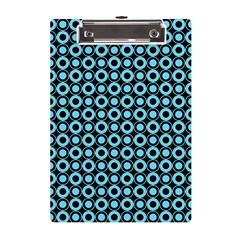 Mazipoodles Blue Donuts Polka Dot A5 Acrylic Clipboard by Mazipoodles