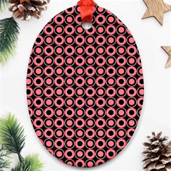 Mazipoodles Red Donuts Polka Dot  Ornament (oval)