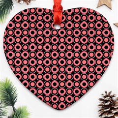 Mazipoodles Red Donuts Polka Dot  Ornament (heart)