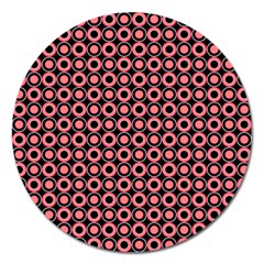 Mazipoodles Red Donuts Polka Dot  Magnet 5  (round) by Mazipoodles