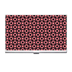 Mazipoodles Red Donuts Polka Dot  Business Card Holder by Mazipoodles