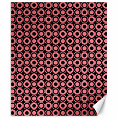 Mazipoodles Red Donuts Polka Dot  Canvas 8  X 10 