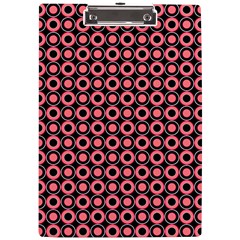 Mazipoodles Red Donuts Polka Dot  A4 Acrylic Clipboard by Mazipoodles