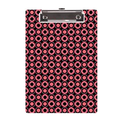 Mazipoodles Red Donuts Polka Dot  A5 Acrylic Clipboard by Mazipoodles