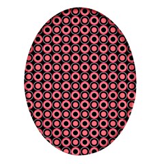 Mazipoodles Red Donuts Polka Dot  Oval Glass Fridge Magnet (4 Pack) by Mazipoodles