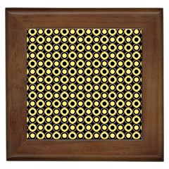  Mazipoodles Yellow Donuts Polka Dot Framed Tile by Mazipoodles